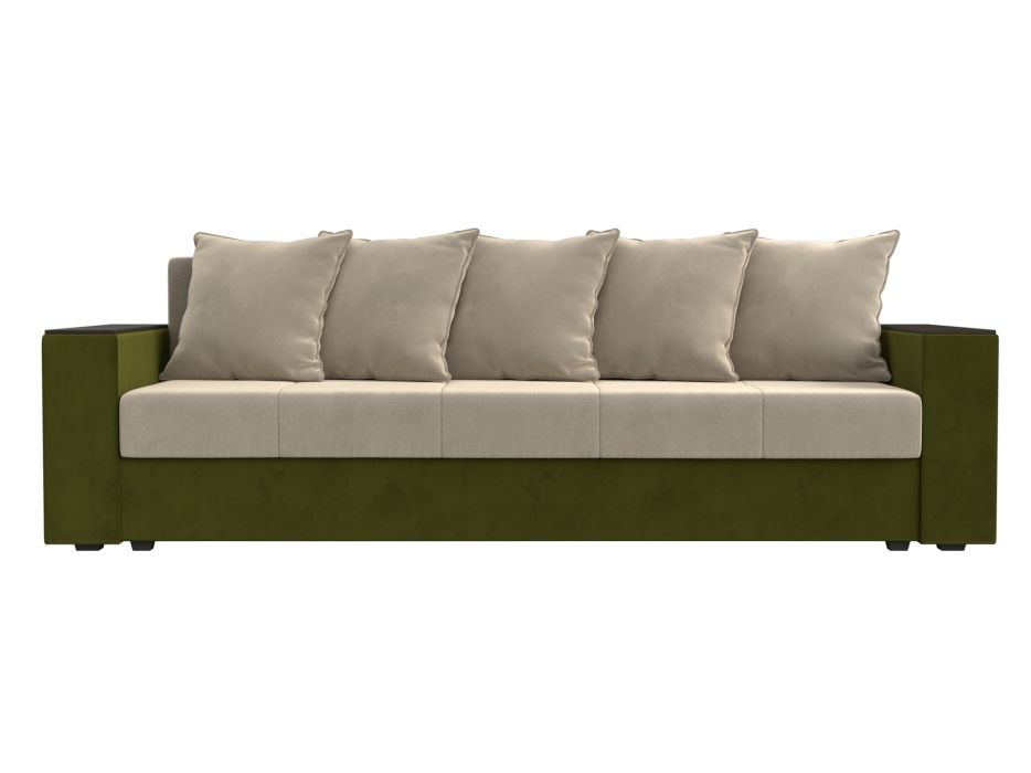 Диваны кровати со спальным местом, Диван прямой Дубай Лайт полки слева, микровельвет