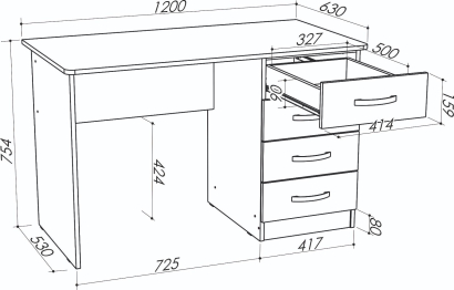 Стол письменный Джаз СП4