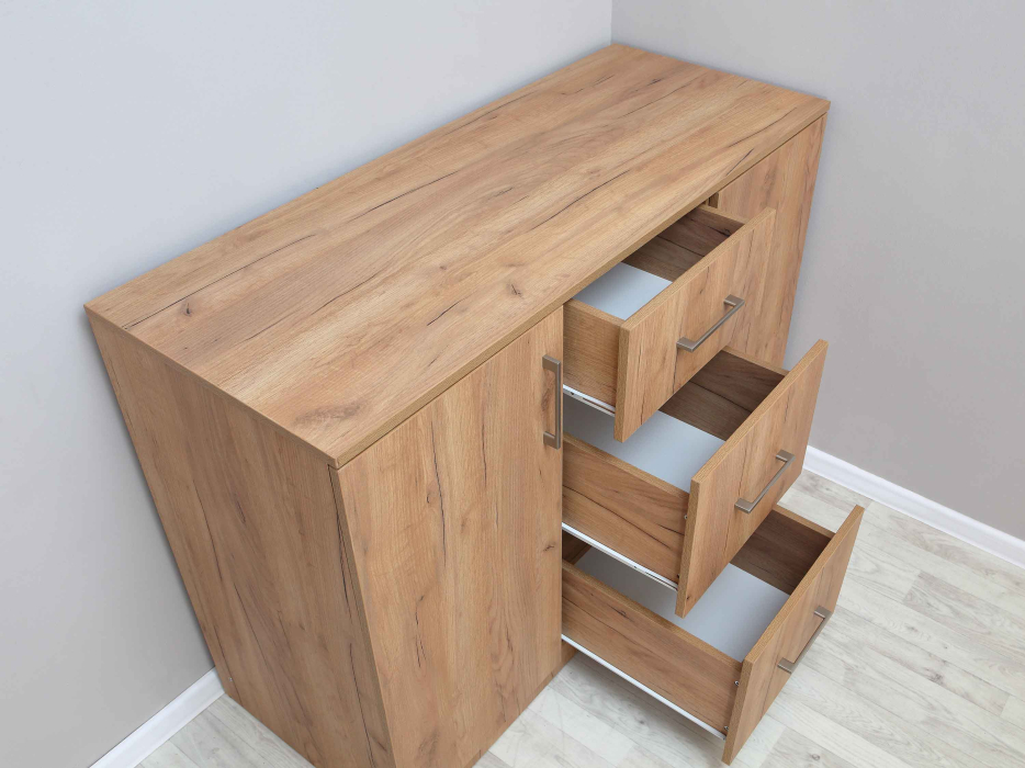 Комоды, Комод с полками и ящиками 1260х478х862