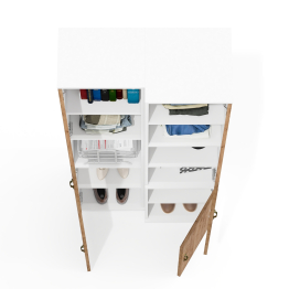 Пенал пять полок и пенал с нишей Лидер-8