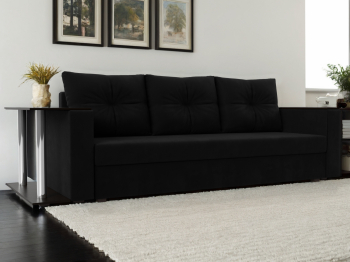 Диван прямой Атланта со столом слева, микровельвет