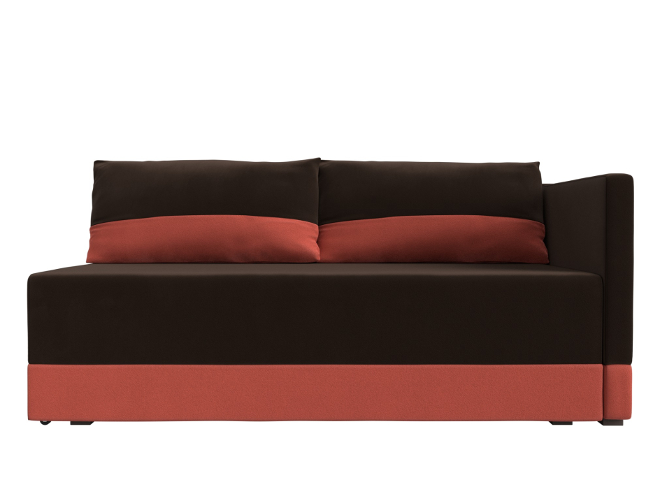 Кушетка диван, Кушетка Никас правая, микровельвет