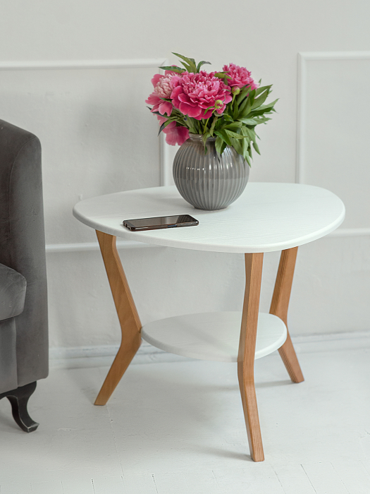 Журнальные столики, Стол журнальный БьютиСтайл 15 белый/бук