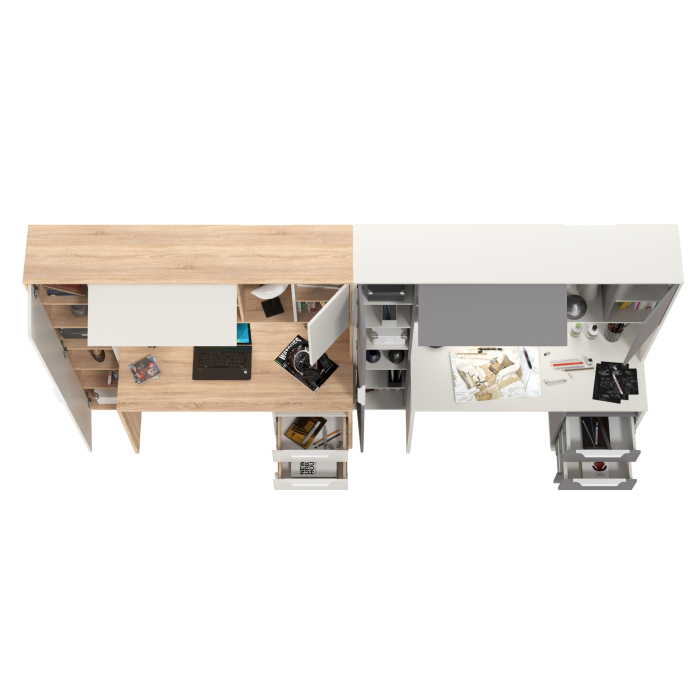 Детские столы, Компьютерные столы для домашнего офиса с тумбочками Комфорт 12.95N