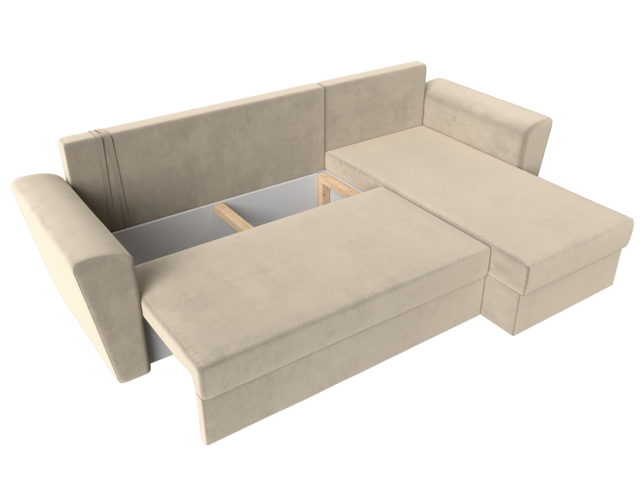 Диваны угловые в гостиную, Угловой диван Амстердам Лайт правый угол, микровельвет