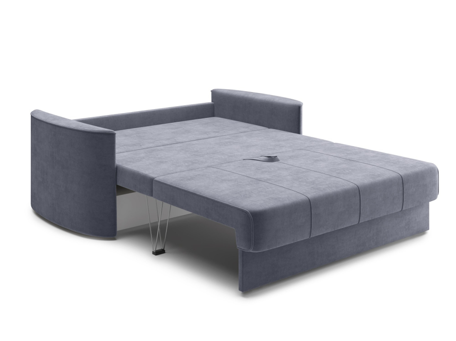 Диваны еврокнижки, Диван прямой Амми двухместный, Трехсекционная еврокнижка, велюр