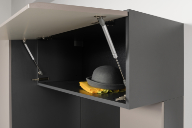 Шкаф антресольный Сидней 16.314.01, антрацит, веллюто капучино