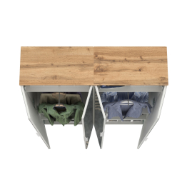 Шкаф для одежды с четырьмя зеркальными дверками Октава