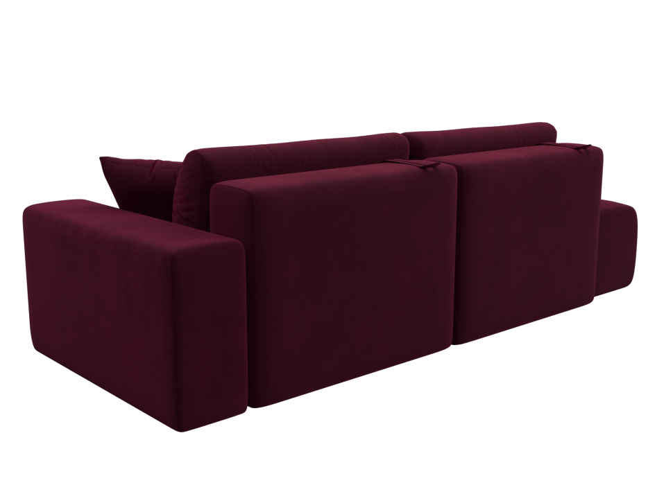 Диваны еврокнижки, Диван прямой Лига-036 Модерн подлокотник справа, микровельвет