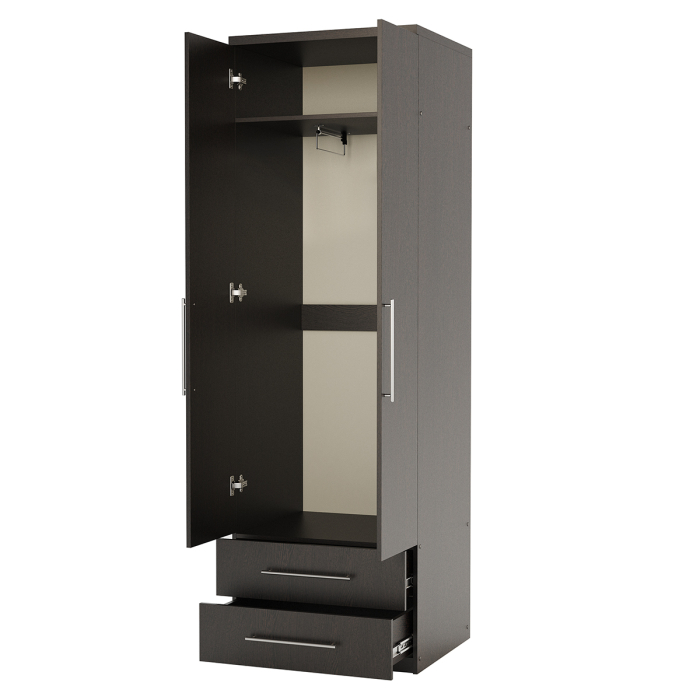 Для одежды, Шкаф для одежды с ящиками Комфорт МШЯ-21 70х45 с зеркалами