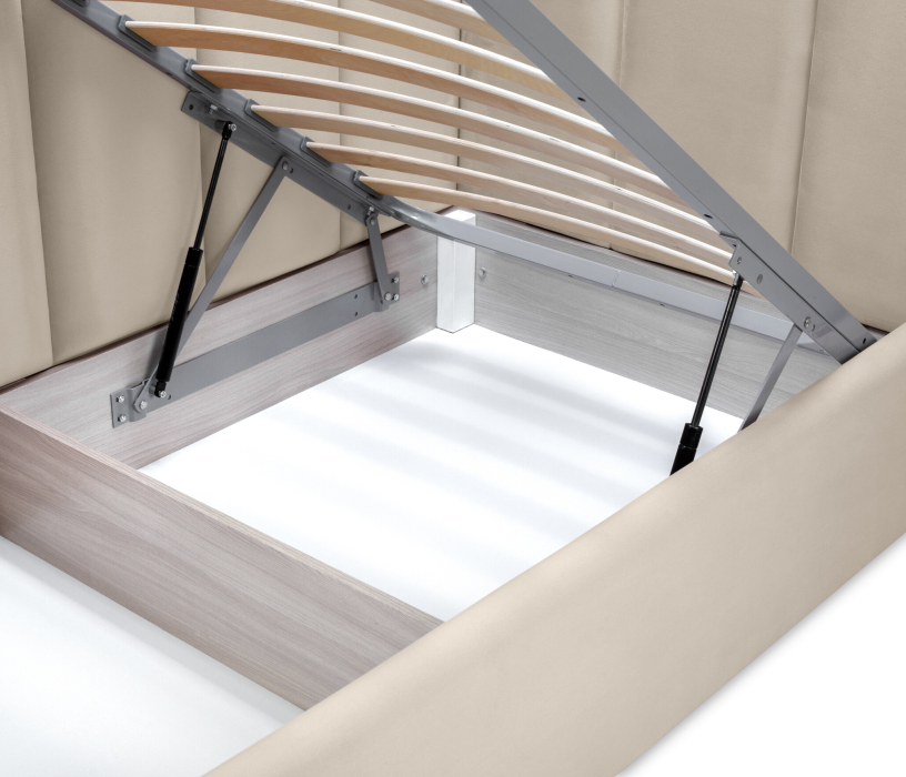 Мягкая кровать, Кровать с мягким изголовьем Мия 90 с подъемным механизмом, микровелюр