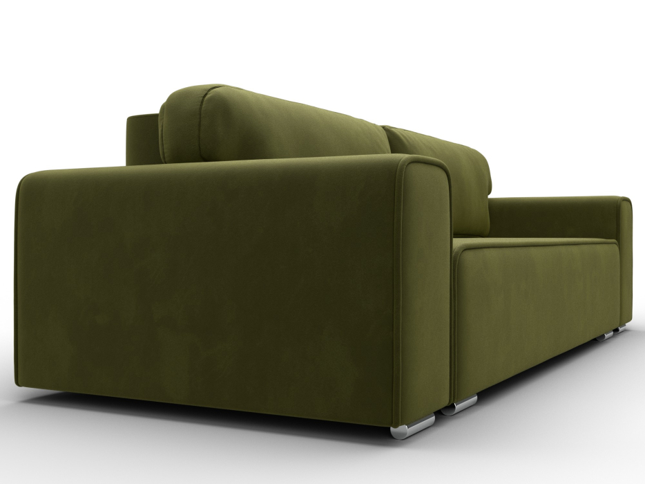Диваны с ящиком для белья, Прямой диван Лига-029, микровельвет