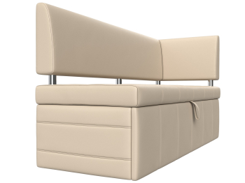 Кухонный прямой диван Стоун с углом правый, экокожа