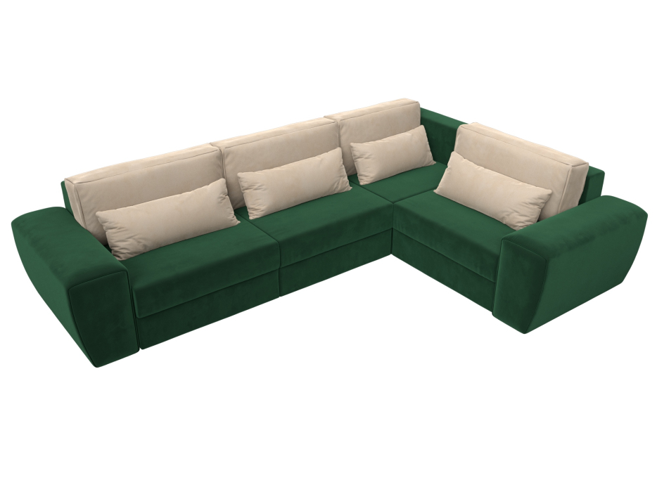 Диваны угловые в гостиную, Диван угловой Лига-008 Long правый, велюр