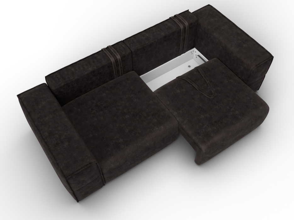 Диваны еврокнижки, Диван прямой Лига-058 НПБ, велюр BRUT