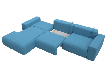 Диван угловой Лига-036 НПБ Классик Лонг левый угол, рогожка Амур