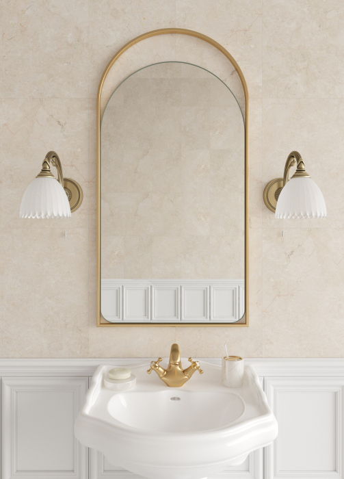 Зеркала в спальню, Дизайнерское настенное зеркало GENGLASS Arkelo в металлической раме