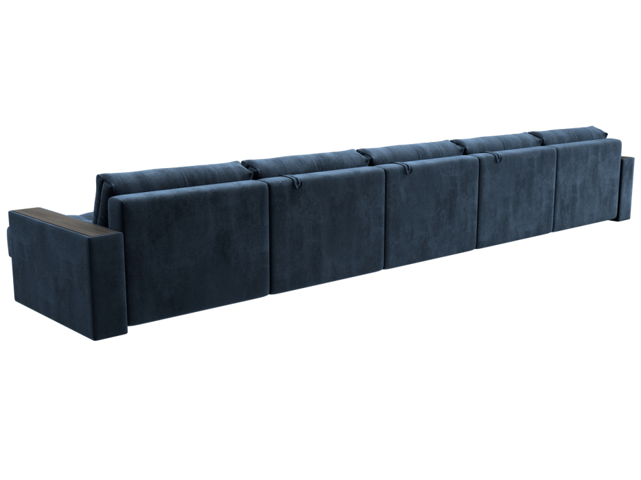 Диваны еврокнижки, Диван П-образный с декором Лига-049 НПБ Мегалонг, велюр TOWER