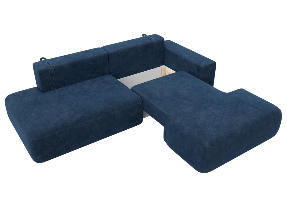 Диваны угловые в гостиную, Диван угловой Лига-036 НПБ Модерн правый угол, велюр BRUT