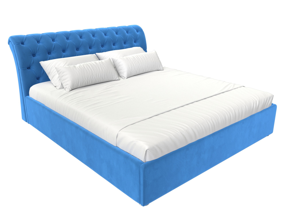 Мягкая кровать, Кровать интерьерная Сицилия 160, велюр