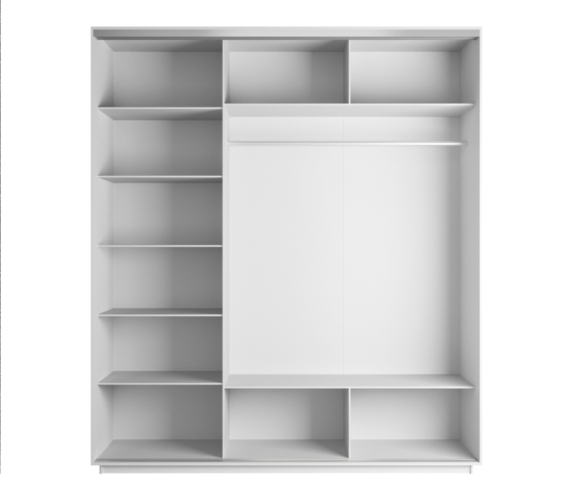 Шкафы-купе, Шкаф-купе Экспресс Медиум (2 зеркала) трио 2400 x 1800 x 600