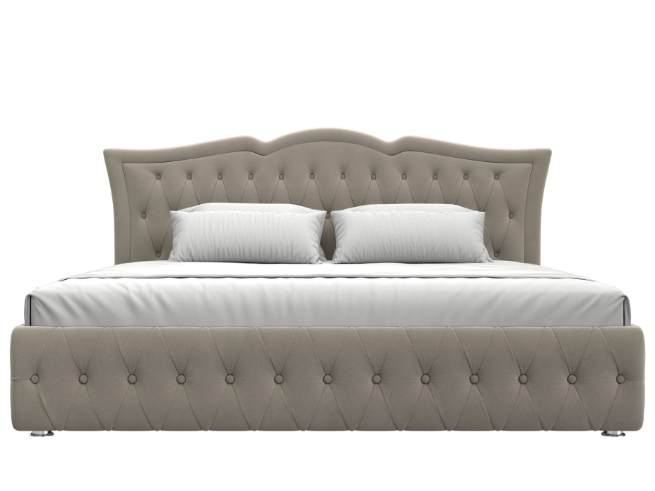 Мягкая кровать, Кровать интерьерная Герда 200, микровельвет