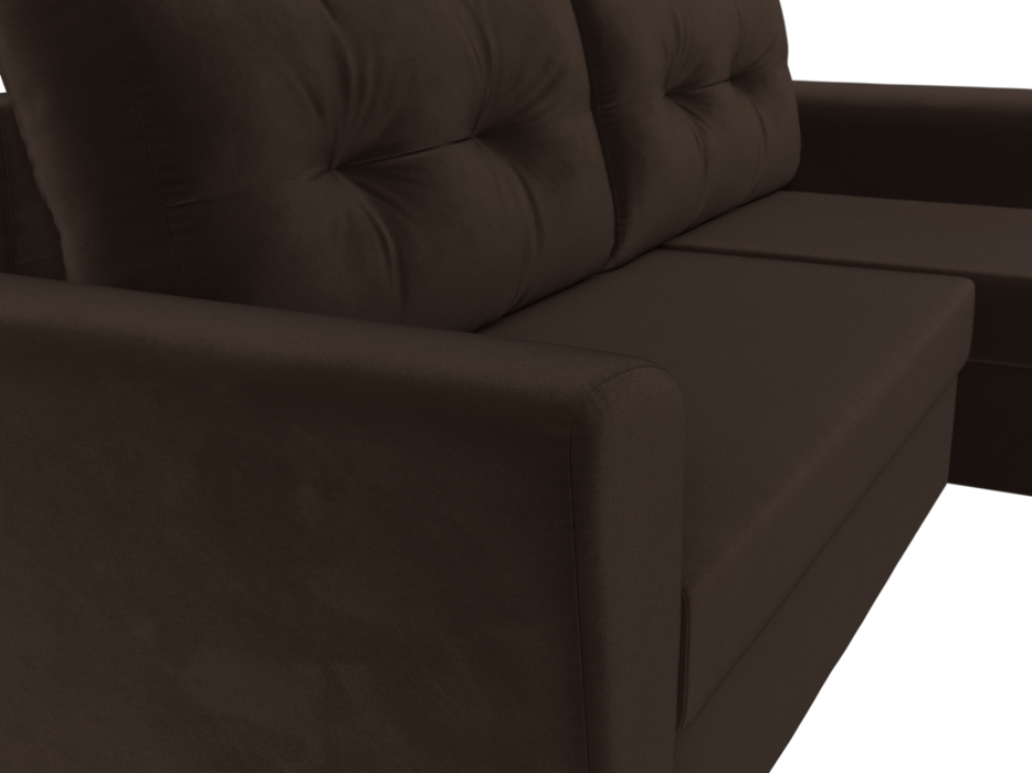 Диваны угловые в гостиную, Угловой диван Амстердам Лайт правый угол, микровельвет