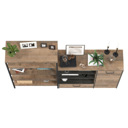 Стеллаж с полками и комод Трувор