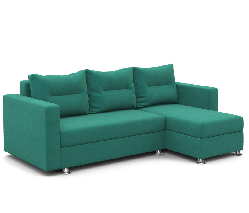 Диваны угловые в гостиную, Угловой диван Ария правый, велюр