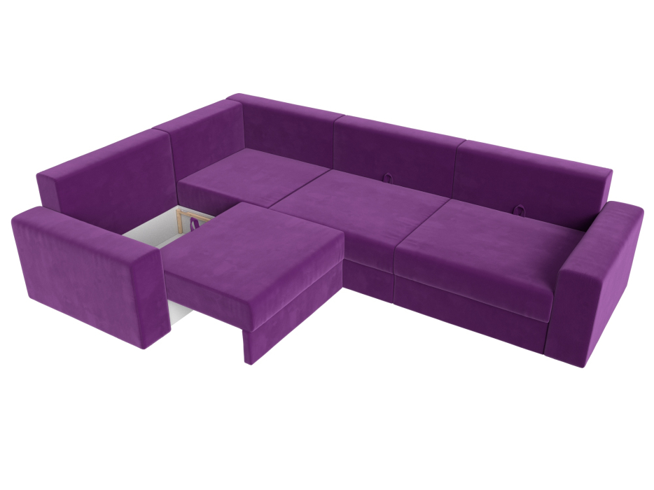 Офисные диваны, Угловой диван Майами Long левый угол, микровельвет