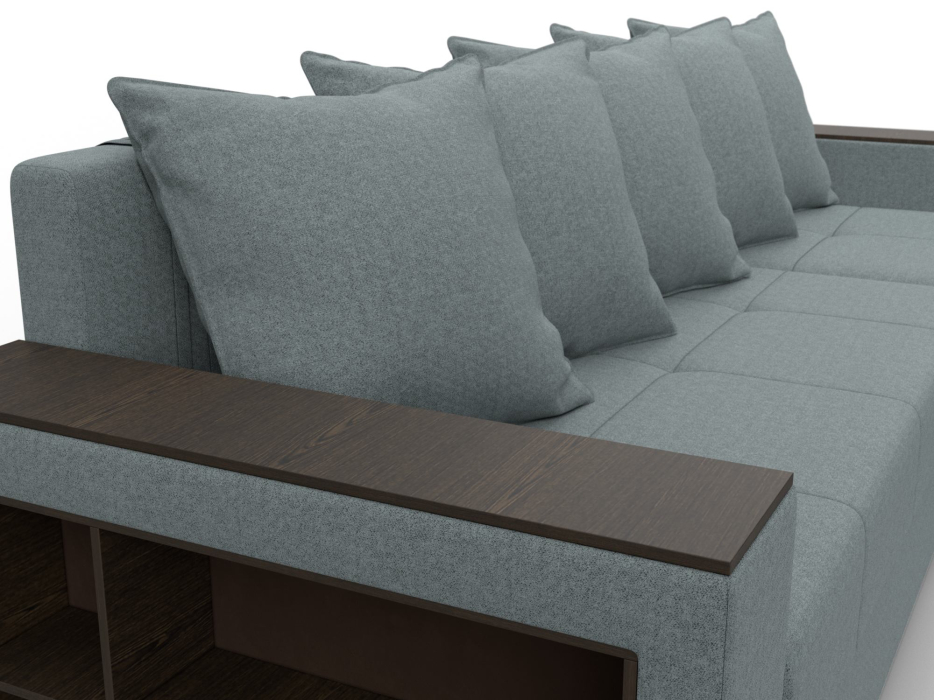 Диваны угловые в гостиную, Диван угловой Дубай Лайт угол универсальный, рогожка Амур