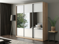 Шкафы-купе, Шкаф-купе Айсберг 240 СОНОМА (белый/комбинированный)