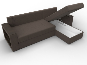 Диван угловой Дубай Лайт угол универсальный, рогожка Амур