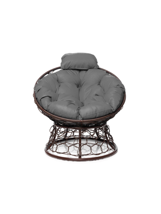 Кресла, Кресло ПАПАСАН мини с ротангом коричневое