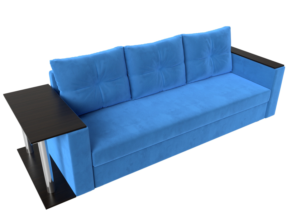 Диваны еврокнижки, Диван прямой Атланта со столом слева, велюр