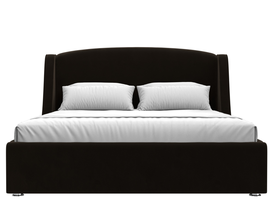 Мягкая кровать, Кровать интерьерная Лотос 160, микровельвет