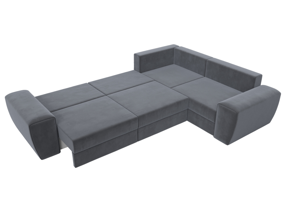 Диваны угловые в гостиную, Диван угловой Лига-008 Long правый, велюр