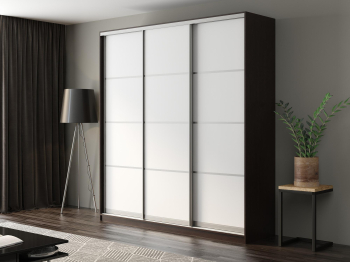 Шкаф-купе Айсберг 220 ВЕНГЕ (белый/глухой)