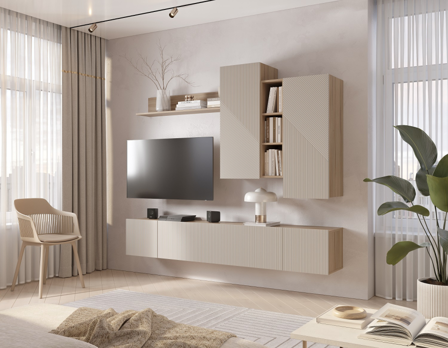 Стенки для гостиной, Шкаф навесной с полками Эмилия ГМ-12