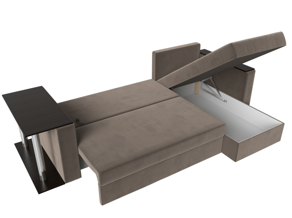 Диваны угловые в гостиную, Угловой диван Атланта правый угол, велюр