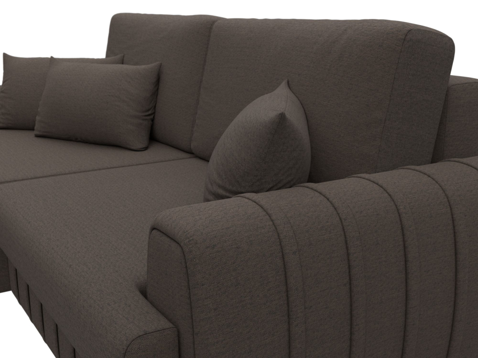 Диваны угловые в гостиную, Диван угловой Лига-057 НПБ угол левый, рогожка Амур