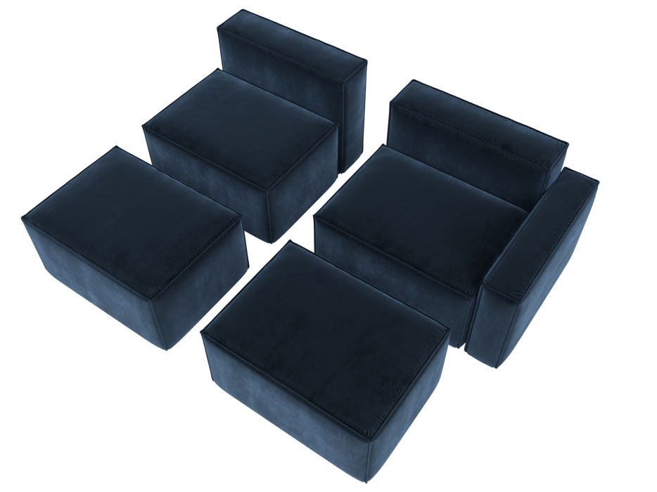 Диваны угловые в гостиную, Диван угловой модульный Лига-063 угол правый, велюр TOWER