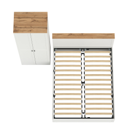 Кровать со спальным местом 1600х2000 с ортопедическим основанием Остин и шкаф для одежды