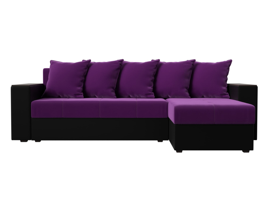 Диваны угловые в гостиную, Диван угловой Дубай Лайт угол универсальный, микровельвет/экокожа