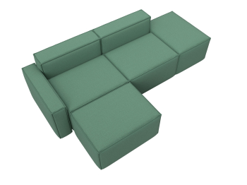 Диван угловой модульный Лига-063 угол левый, рогожка Амур