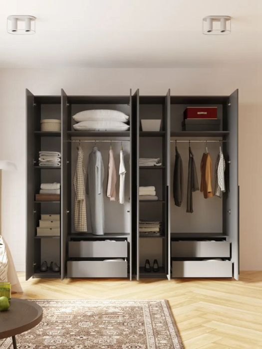 Шкафы распашные, Шкаф распашной 6-ти дверный София 2200х2400х520 мм