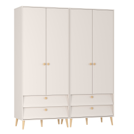 Два шкафа-комода 2-х дверных с двумя ящиками Афина