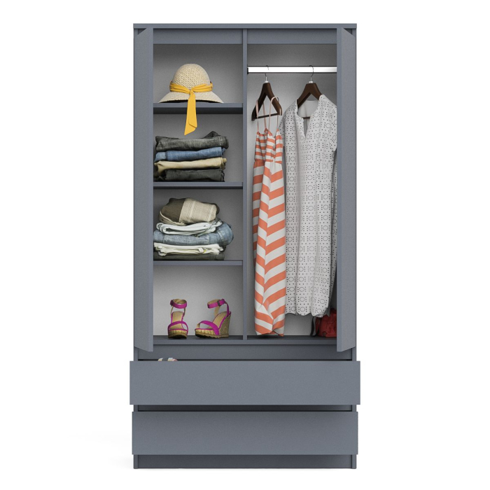 Шкафы двухстворчатые, Шкаф-комод два ящика и две дверки Мори МШ900.1