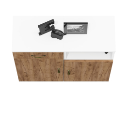 Тумба с дверкой и тумба с ящиком и дверкой Лидер-8.