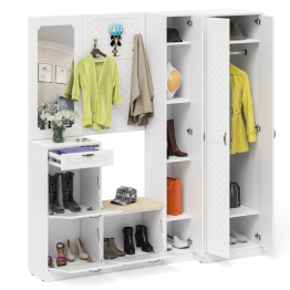 Полный набор мебели для прихожей П-6 компоновка № 31 МДФ фрезеровка ромб